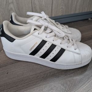 Adidas Superstar White and Black Women's Shoes